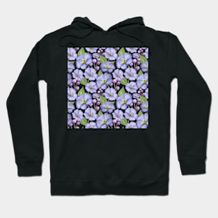 Blue Watercolour Floral Hoodie